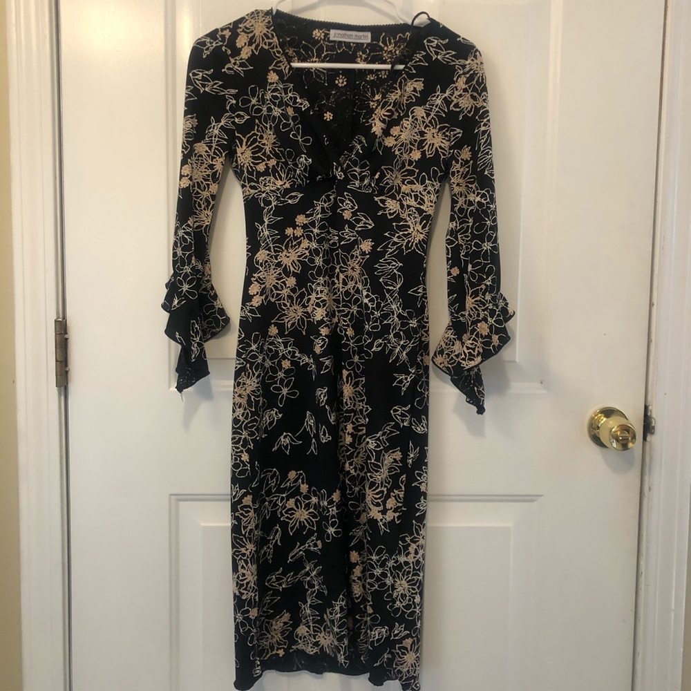 Jonathan Martin Flower Print Dress